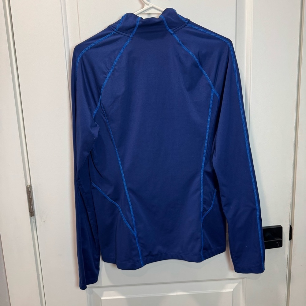 Obermeyer Men’s Medium Navy Blue 1/4 Zip Pullover Stretch - Picture 4 of 11